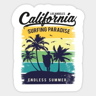 California Surfing Paradise,Seal Beach California Sticker